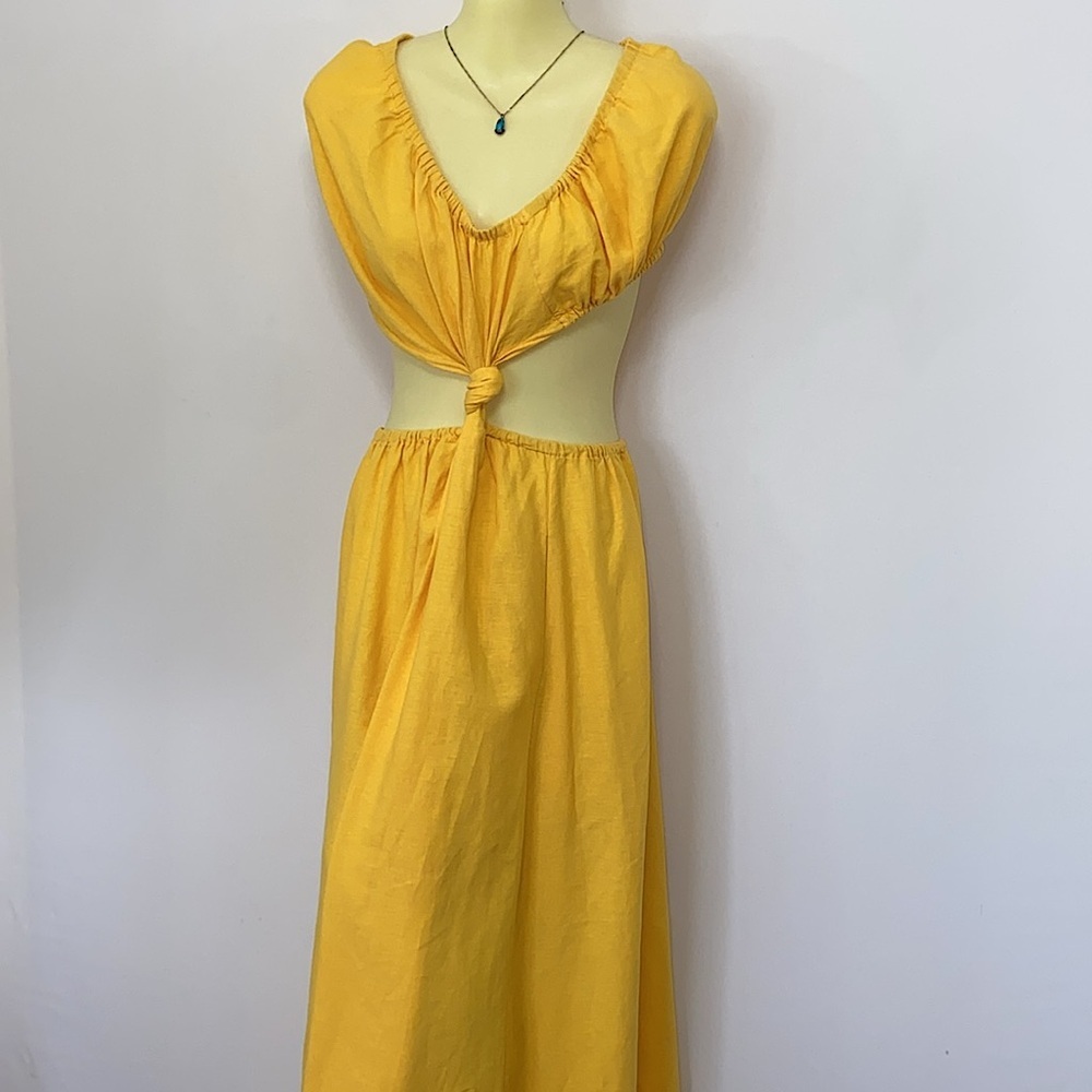 Farm Rio 2 Piece Maxi Dress Skirt and Top Knotted Waist NWOT small - Picture 5 of 9